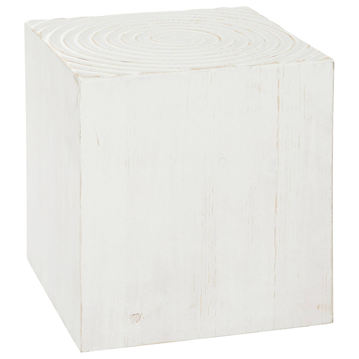 White Wood Accent Table I87690