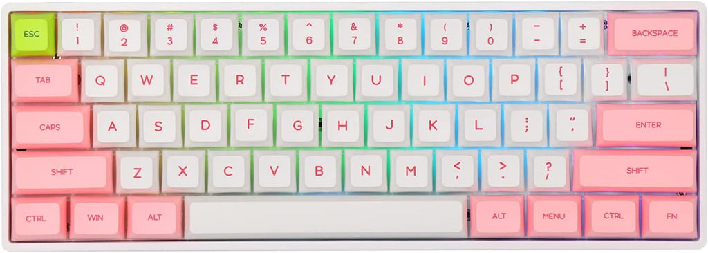 Pink 61 Keys 60% Hot Swappable Mechanical Keyboard Y166951