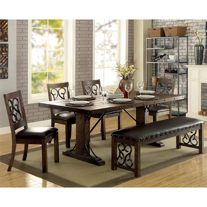 Faux Leather Dining Chair in Walnut (Set of 2) L69528