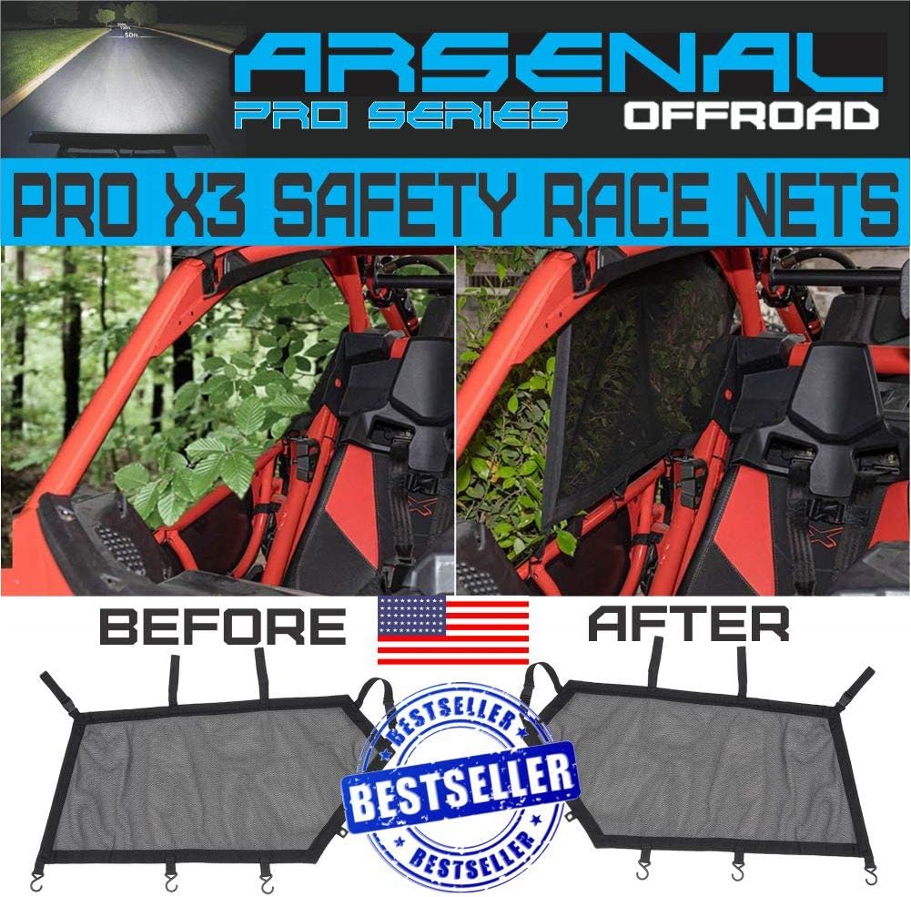 Window Safety Race Nets for Can Am Maverick X3 & X3 Max, Drive & Passenger Side (1 Pair) B519
