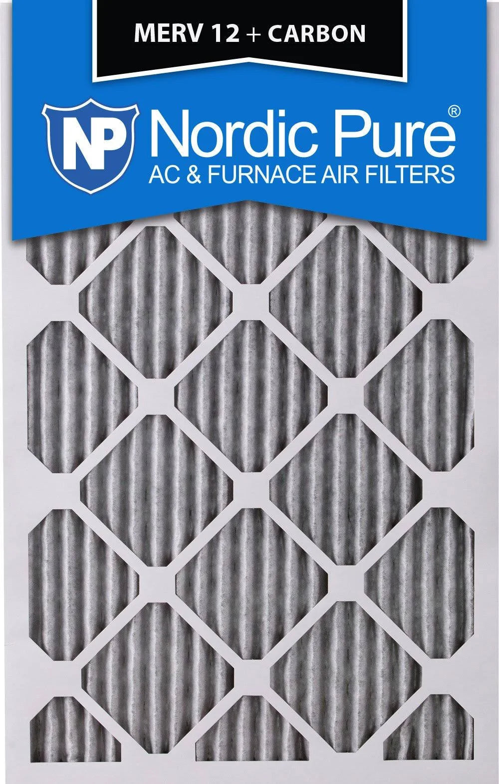10x24x1 MERV 12 Pleated Carbon Air Filters 6 Pack S30968