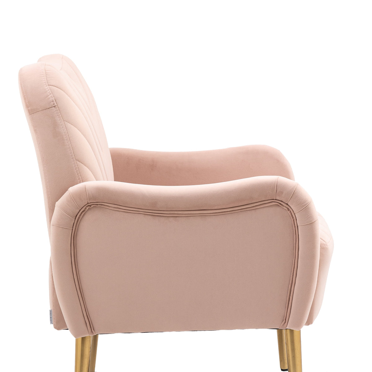 Velvet Single Sofa Chair with Rose Golden Metal Legs Q620