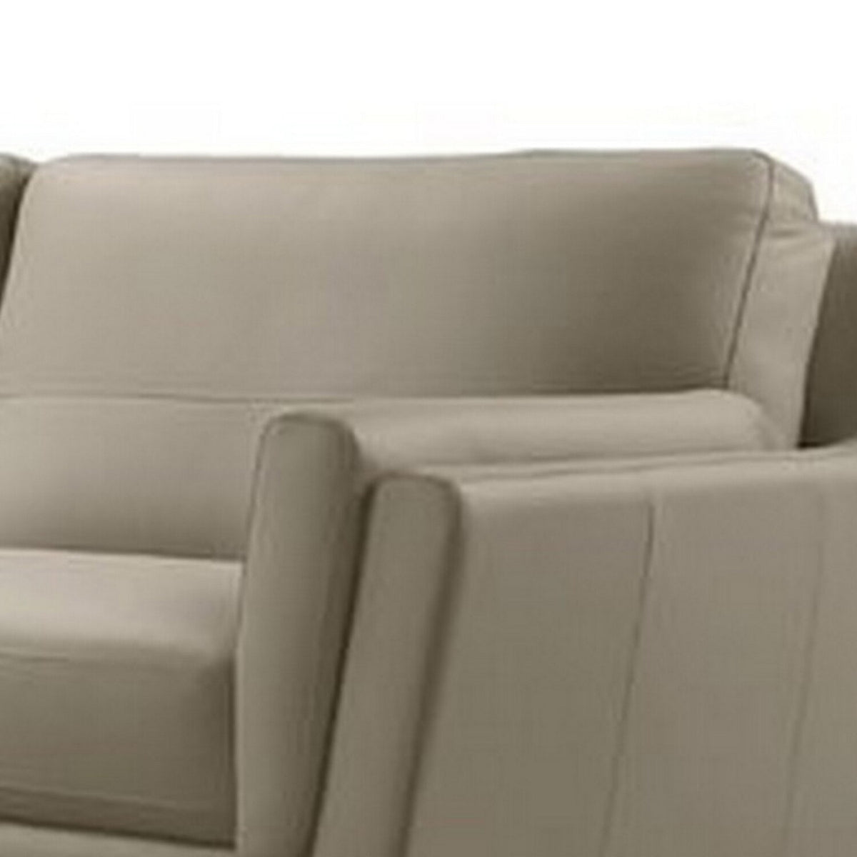 Gray Leather Match Loveseat E29157