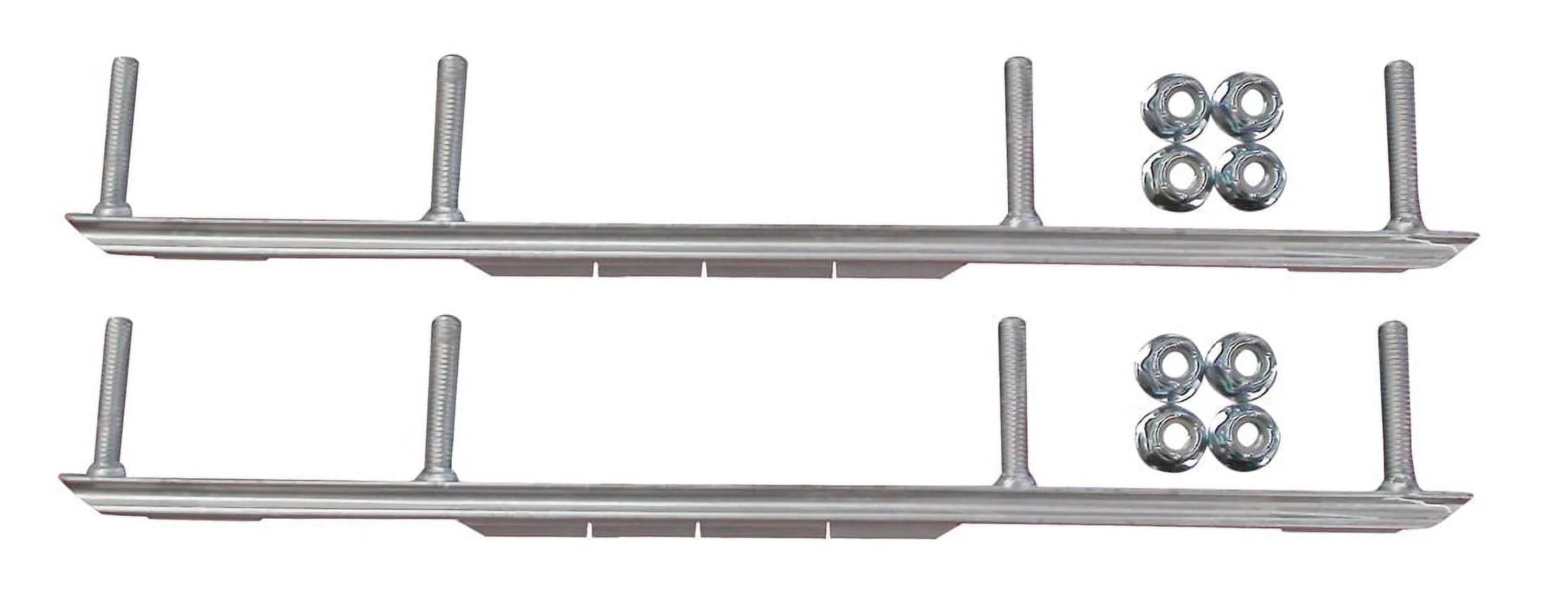 Black Snowmobile Skis with Shaper Bars Complete Kit U15876