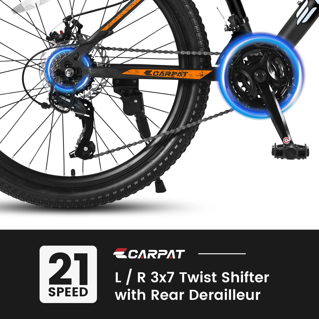 26 Inch Mountain Bike, Shimano 21 Speeds, High-Carbon Steel Frame O82989