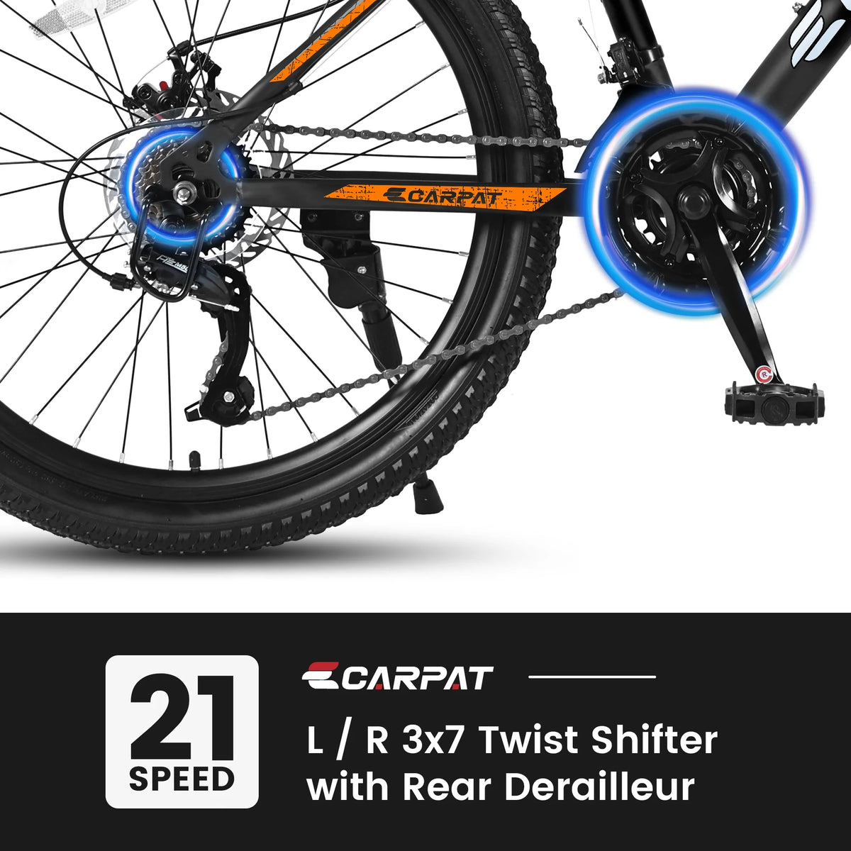 26 Inch Mountain Bike, Shimano 21 Speeds, High-Carbon Steel Frame O82989