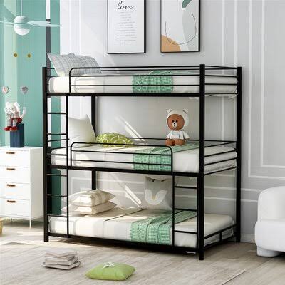 Black Triple Bunk Bed K12208