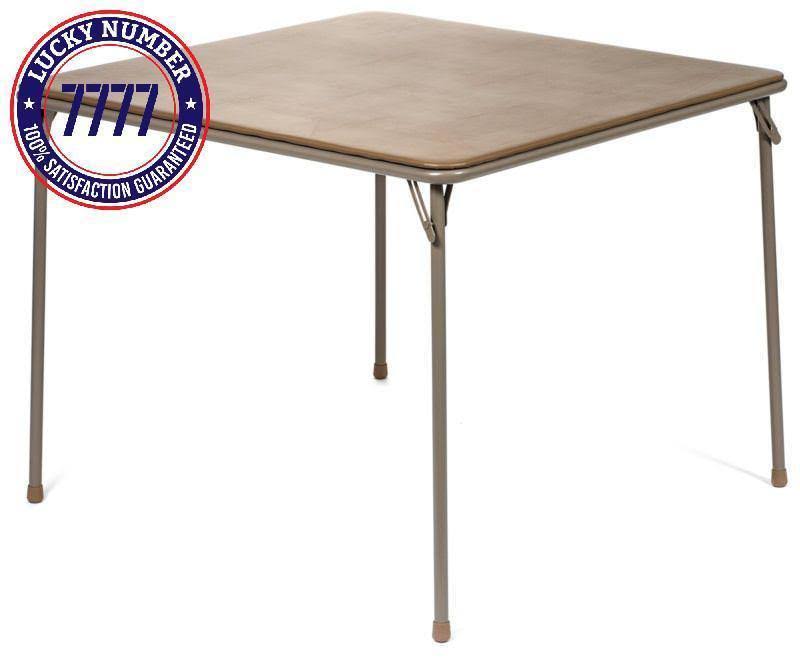 38x22 Square Folding Card and Game Table - Beige J263