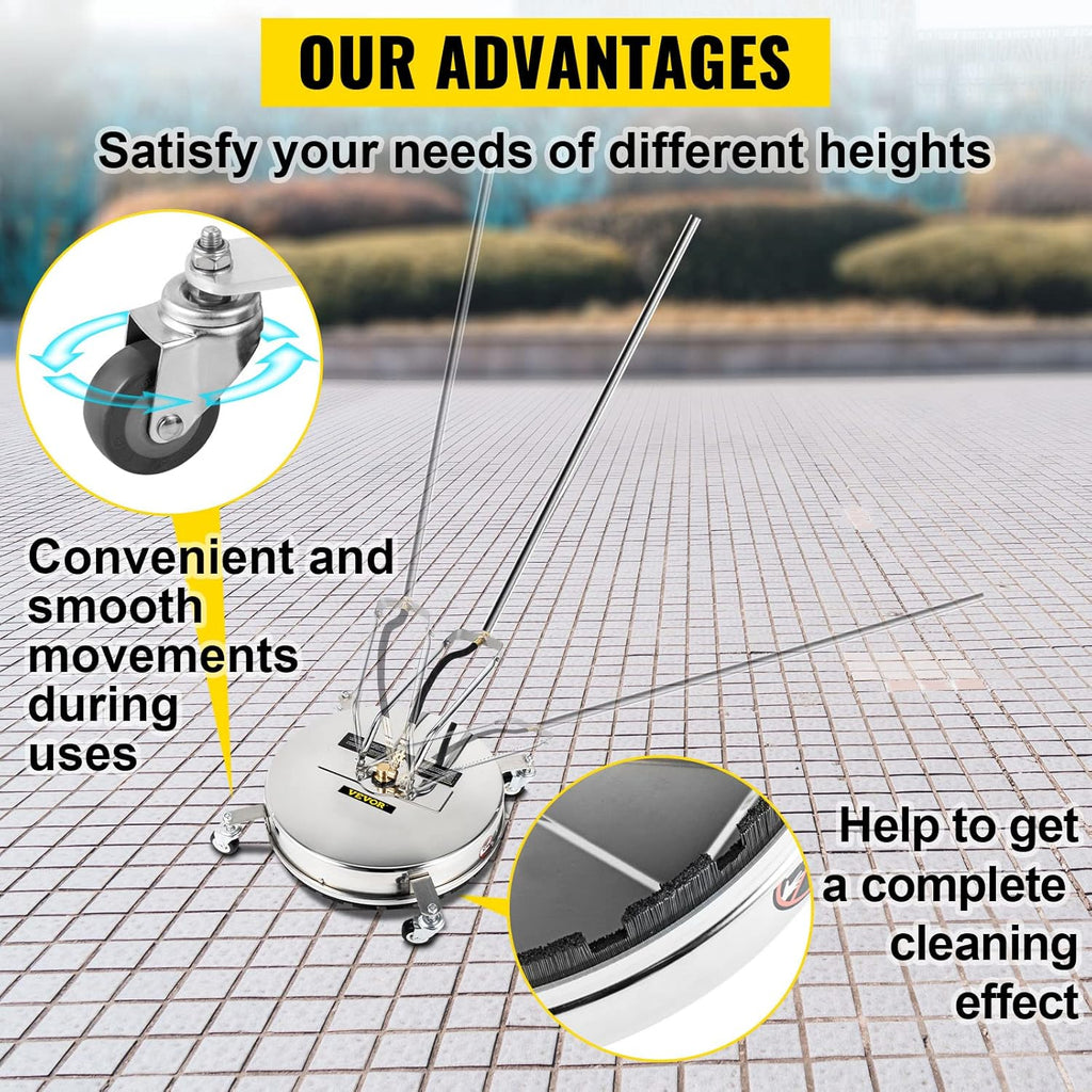 18 in 4000 PSI 304 Stainless Steel Pressure Surface Cleaner J978