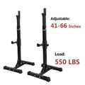 550lbs Pair Standard Solid Barbell Bench Adjustable Steel Squat Rack Stands A5467