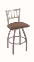 Anodized Nickel Swivel Stool with Willow Seat I960042