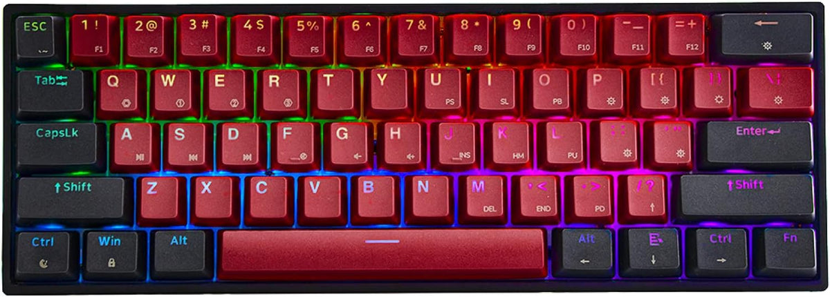 Pink 61 Keys 60% Hot Swappable Mechanical Keyboard Y166951