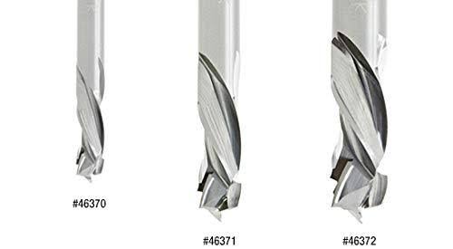 Solid Carbide Compression Spiral 3/8 Dia x 1 x 3/8 Shank x 3 inch Long CNC Router Bit E49113