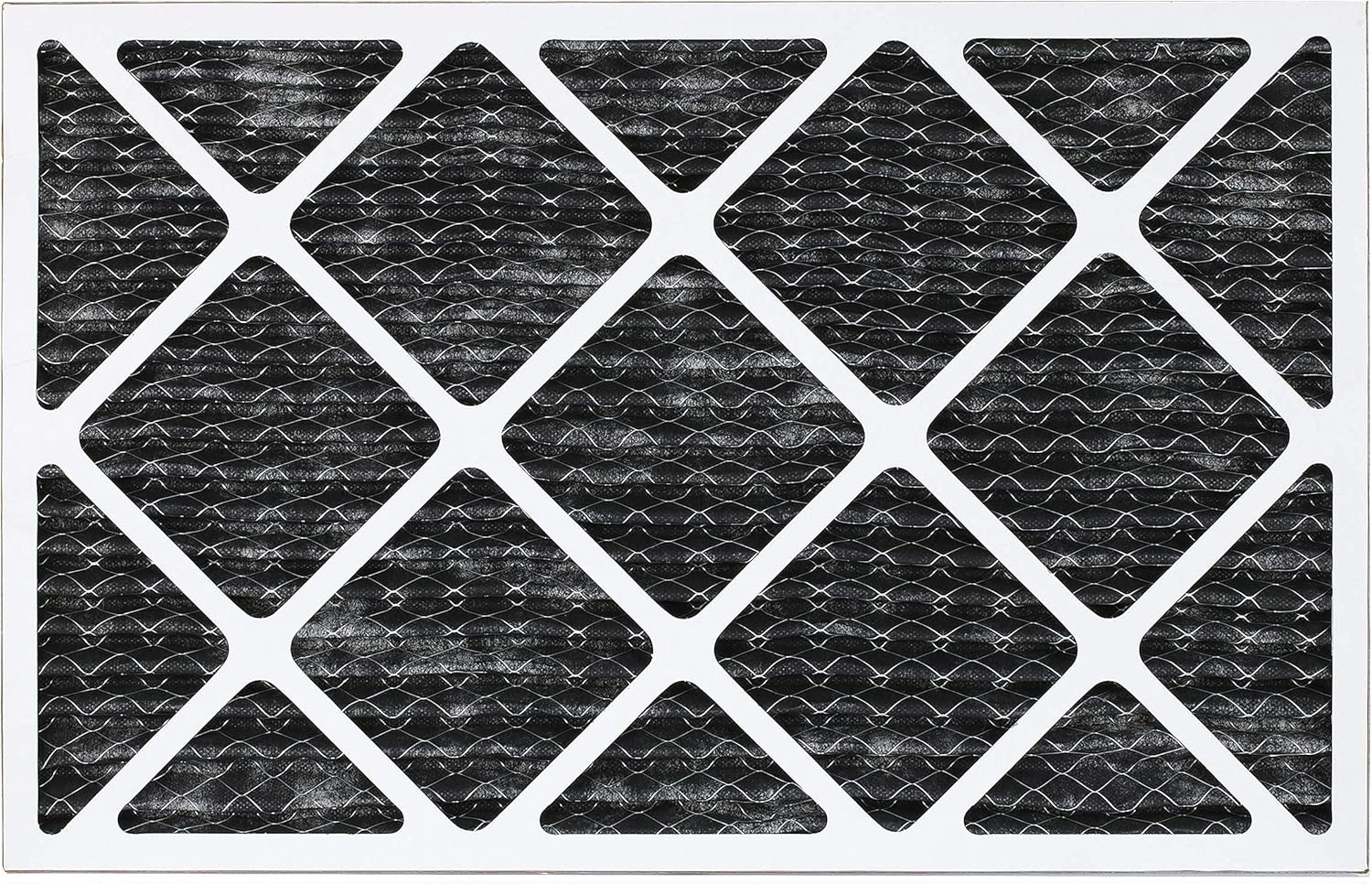 16x24x1 MERV 8 Pleated HVAC AC Furnace Filters with Activated Carbon (4-Pack, Black) H559