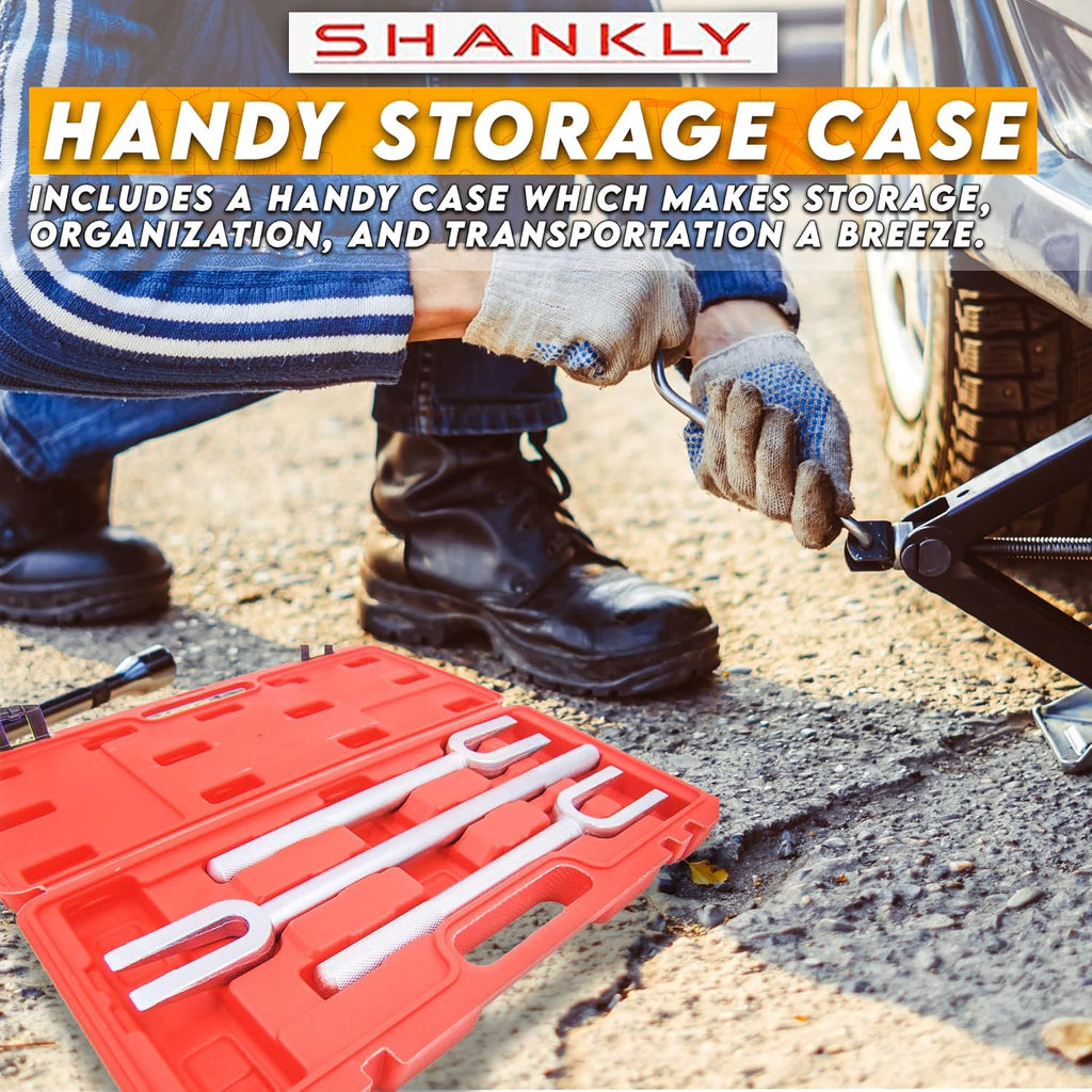3 Piece Pickle Fork Tool Set with Heavy-Duty Balljoint Tool Case W486883