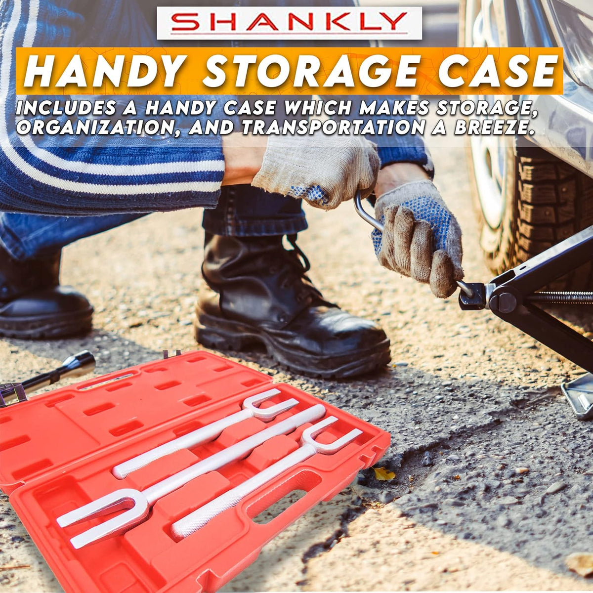 3 Piece Pickle Fork Tool Set with Heavy-Duty Balljoint Tool Case W486883