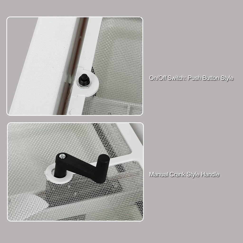 White Lid 12V RV Roof Vent with Fan M18776