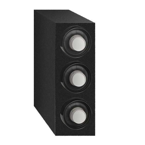 Black 3-Slot Vertical Cup Dispenser Cabinet R786