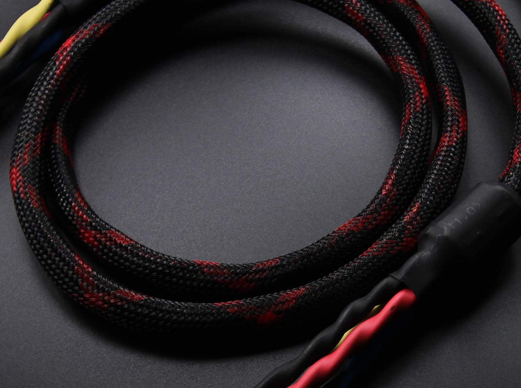 Speaker Cable 1pair Set (Total 16 Banana Plugs) 2.5M (8.2ft) Pack of 2 D729168