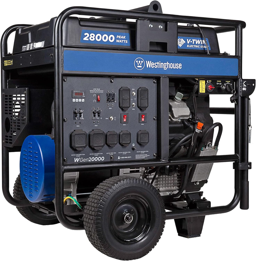 Dual Fuel Portable Generator 9500 Rated Watts 12500 Peak Watts Electric Start E836