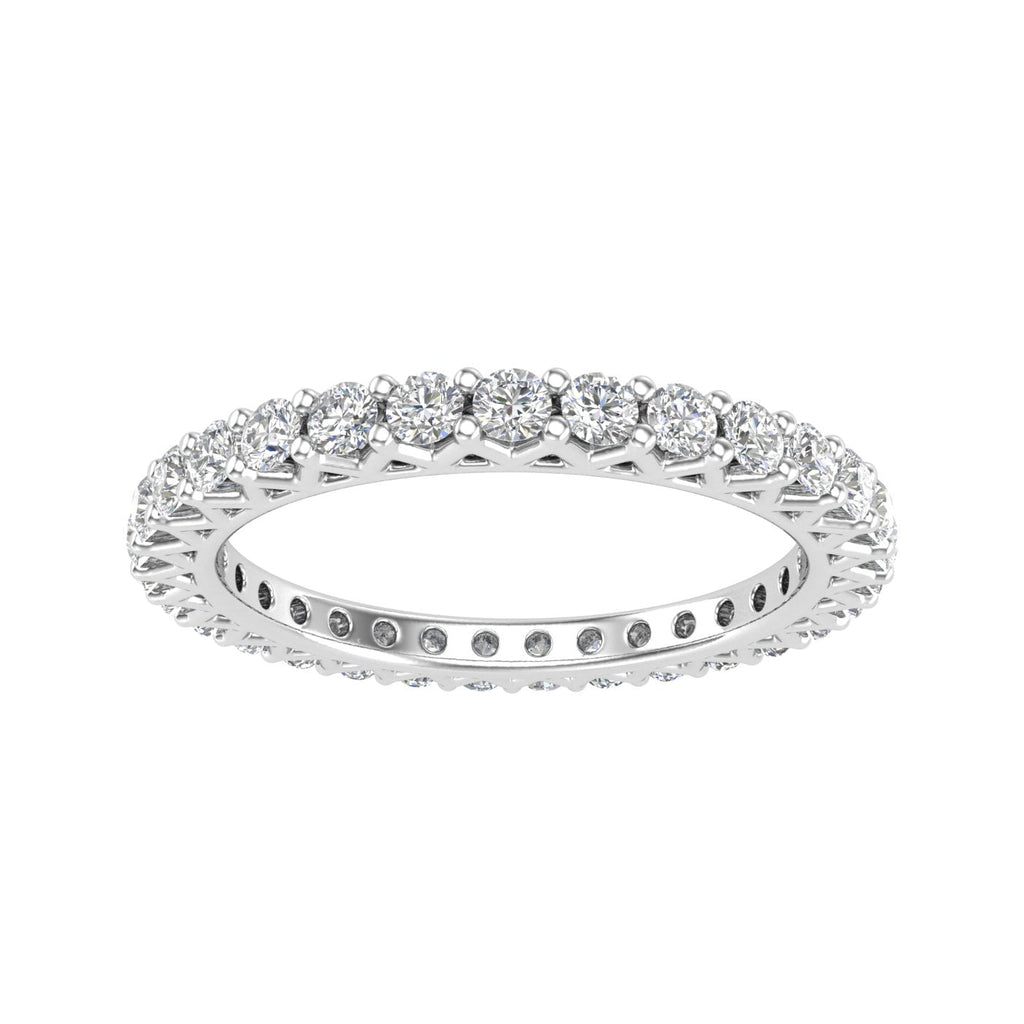 10k White Gold Eternity Band Ring F220