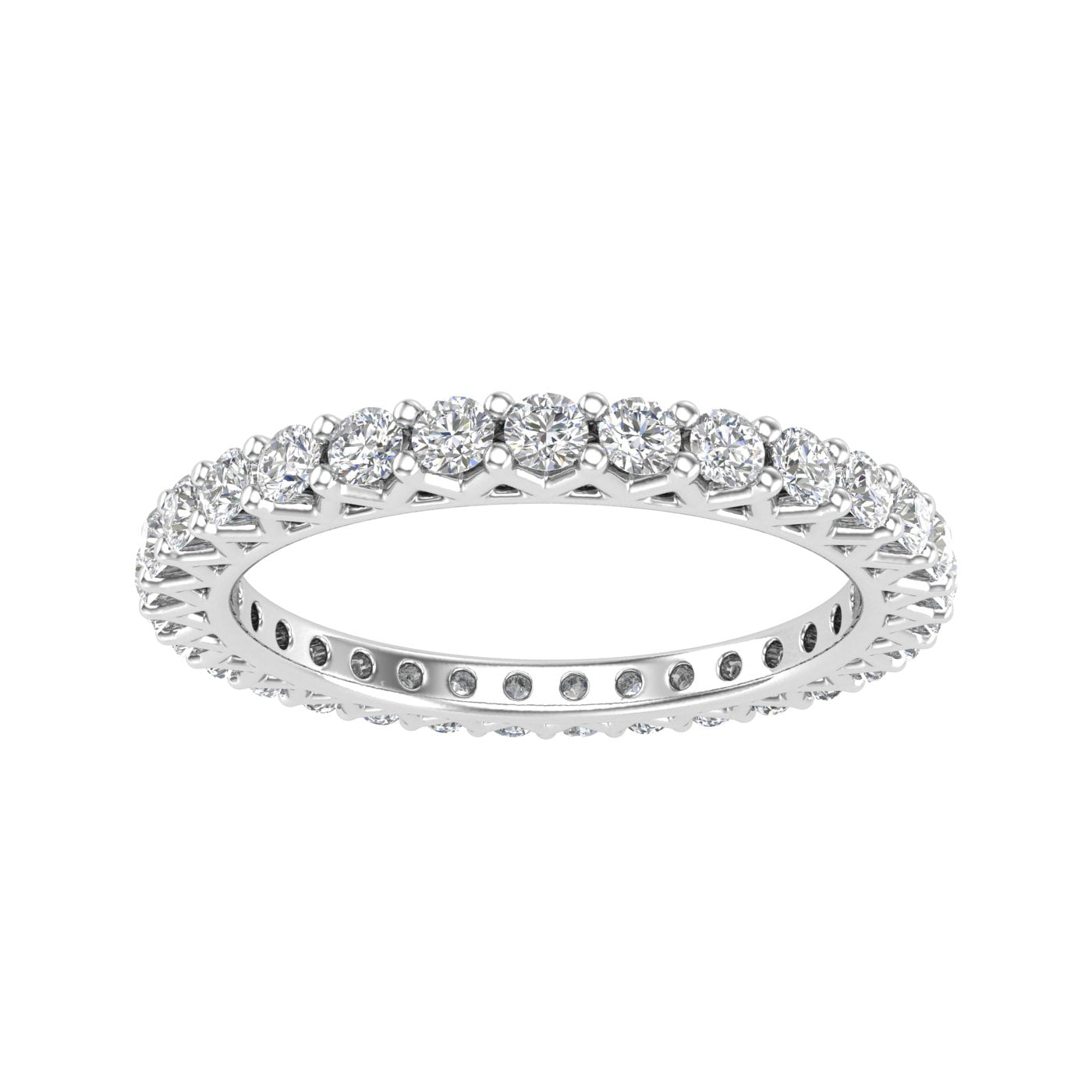 10k White Gold Eternity Band Ring F220