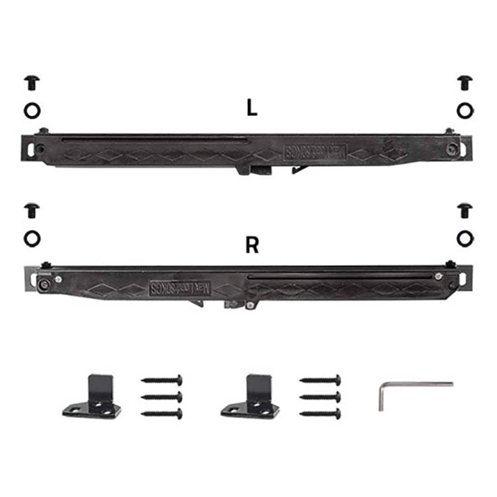 Soft-Close Satin Brass PVD Rolling Door Hardware Kit W287