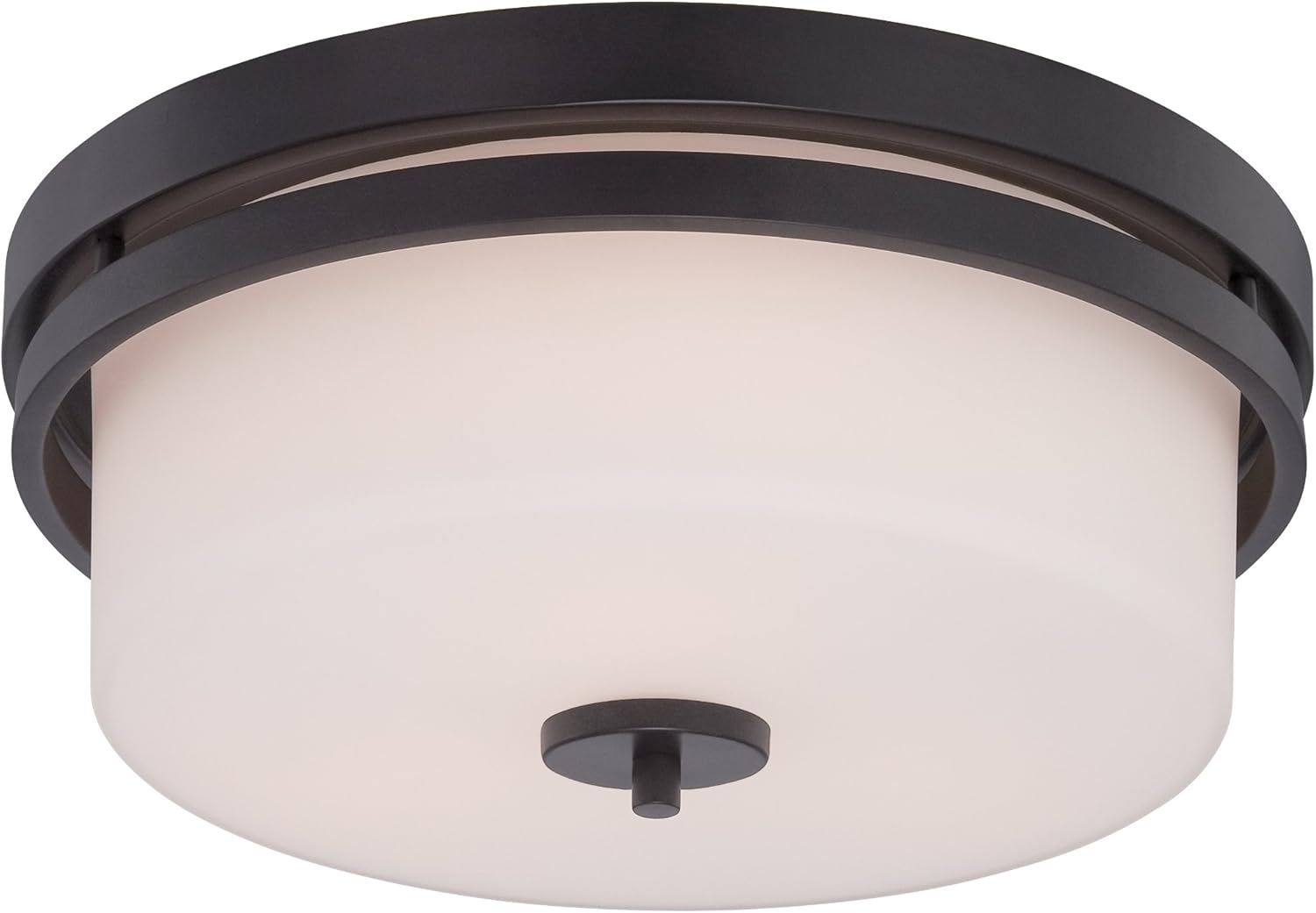 Two Light Vanity with Etched Opal Glass Polished Nickel Fixture O693