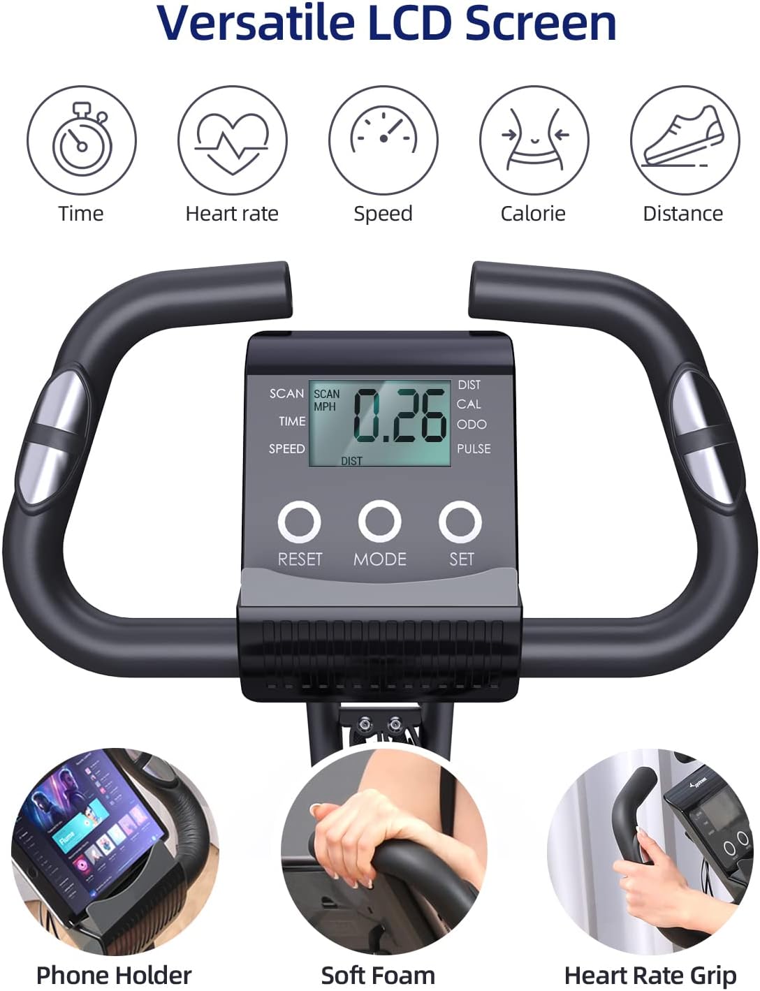 Folding Indoor Cycling Bike with 16 Level Magnetic Resistance O53954