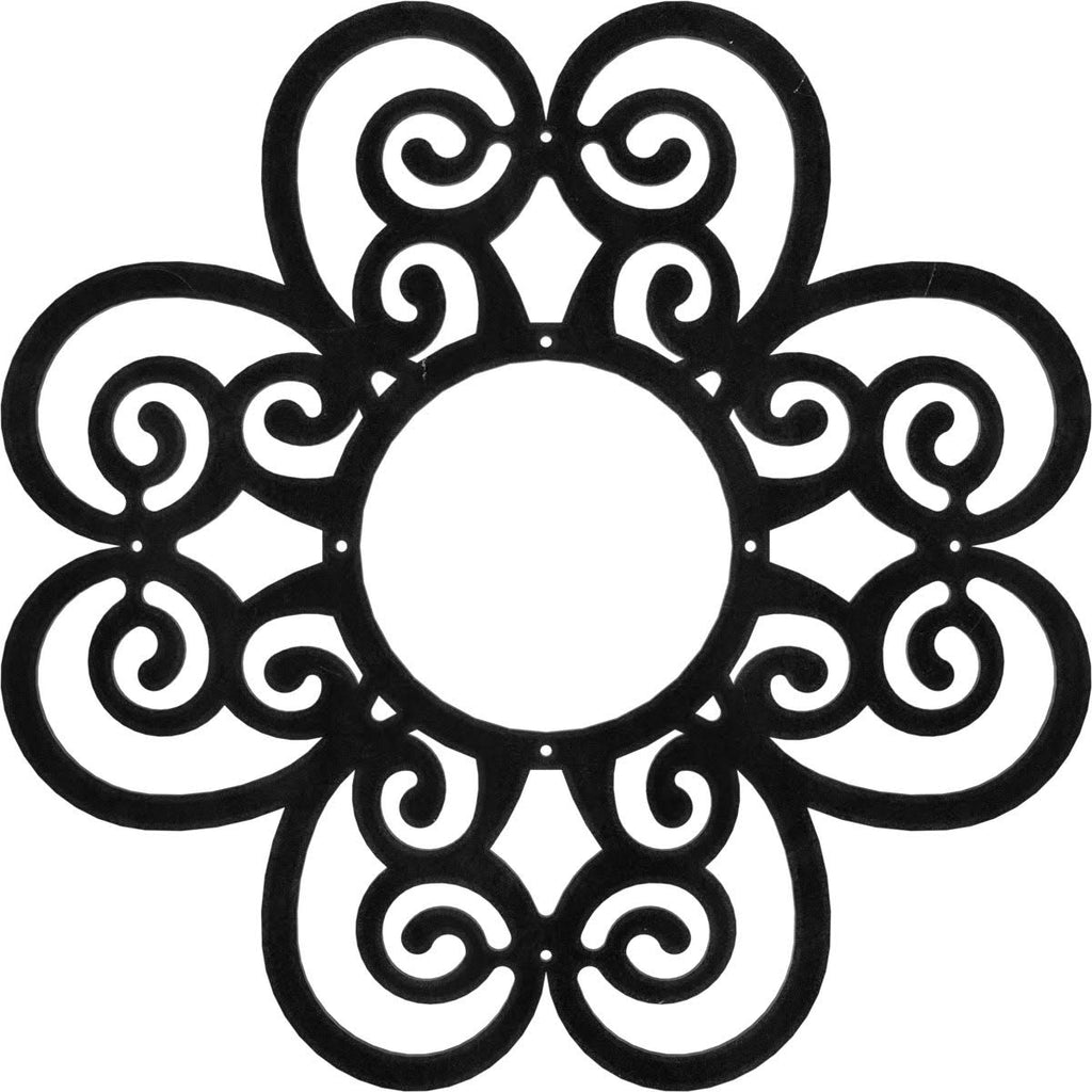 Black Metal Pierced Ceiling Medallion I316