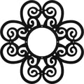Black Metal Pierced Ceiling Medallion I316