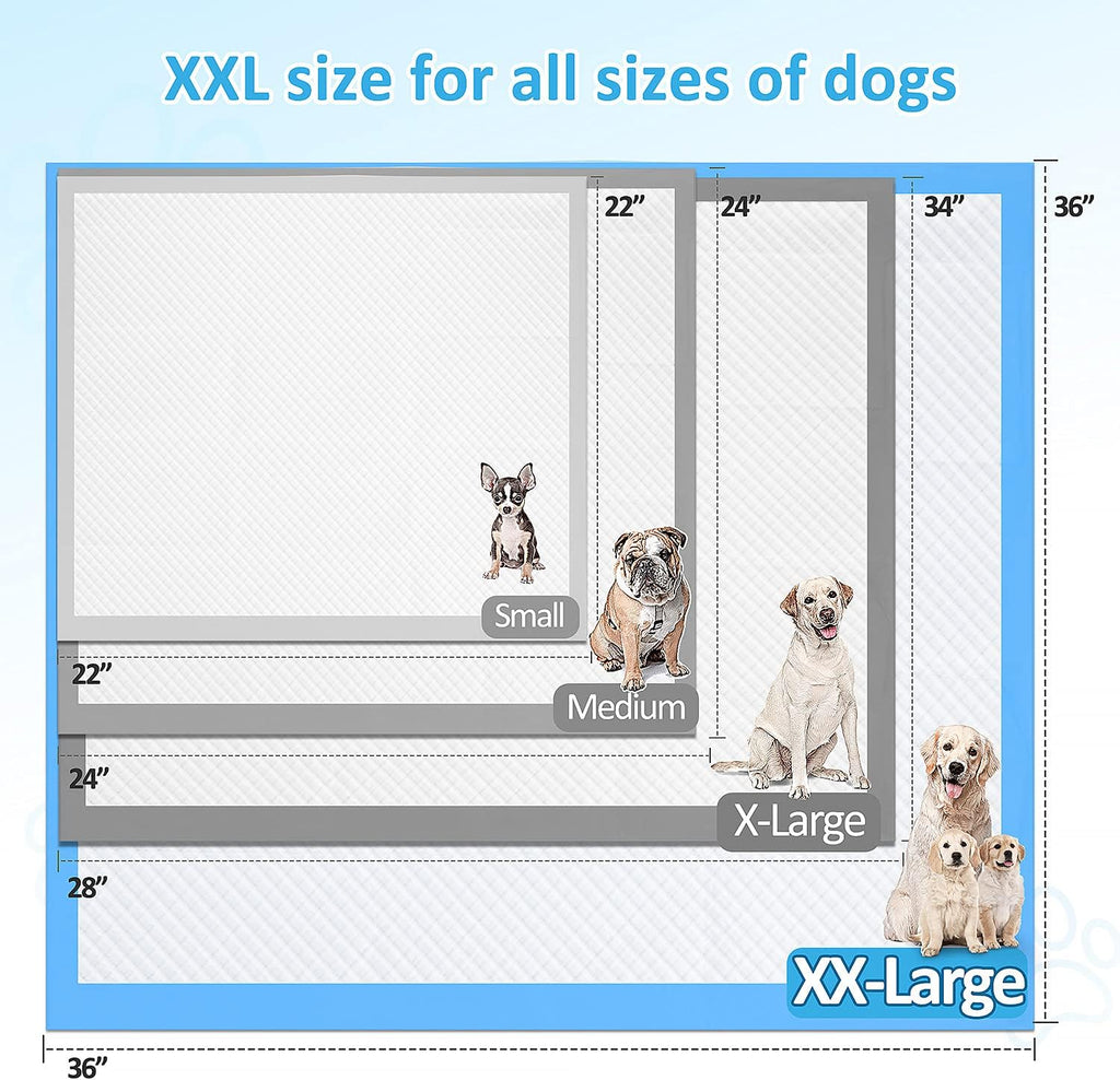 XL 28x34 Disposable Polymer Quick Dry Pet Training Pee Pads A92479