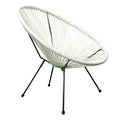 White Weave Patio Egg Chair 2 Units I4710