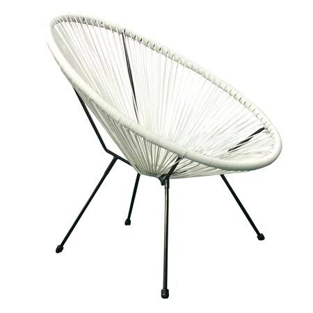 White Weave Patio Egg Chair 2 Units I4710