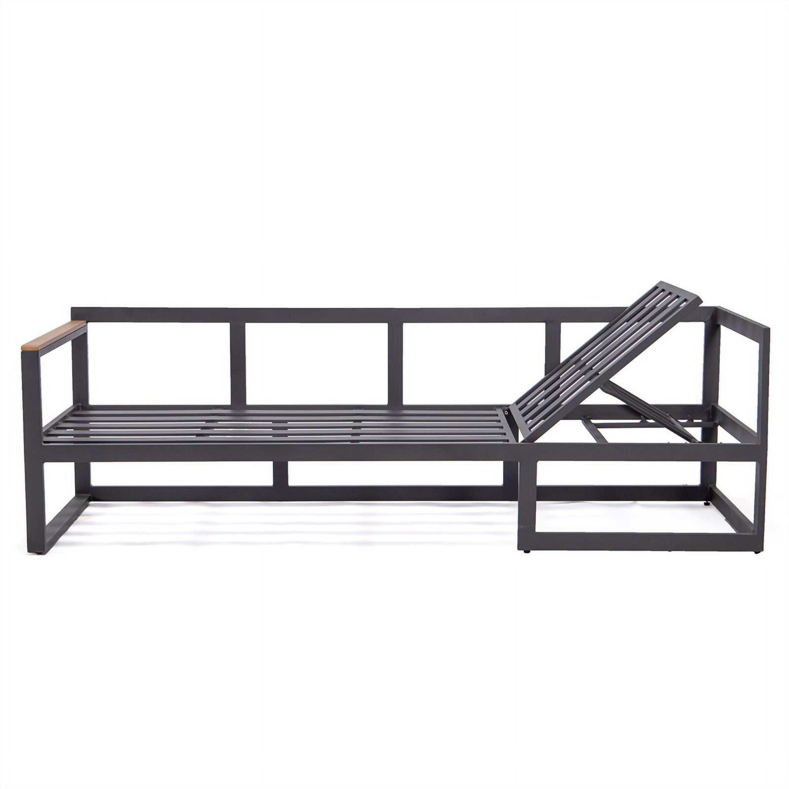 Black 3 Piece Outdoor Aluminum Sectional E392512