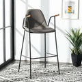 Ash Gray Upholstered Bar Stool W5212