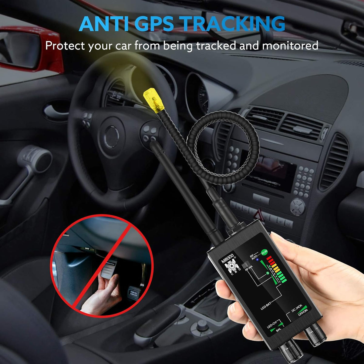 RF Signal Detector Bug Detector Anti Tracking Camera Detector Finder C512080