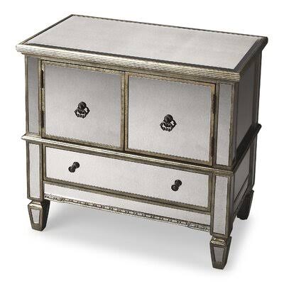 3 Drawer Silver Console Cabinet G3546