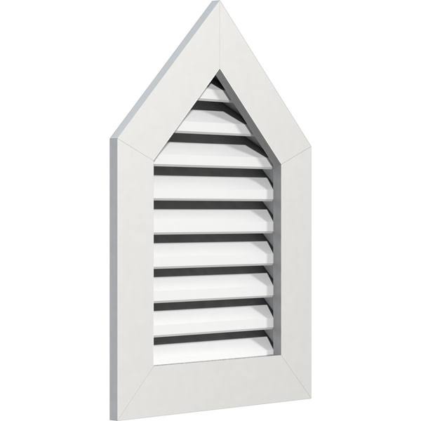 Peaked Top Gable Vent, PVC, 12/12 Pitch K382