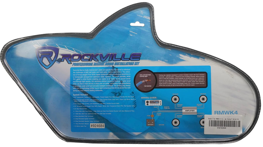 6.5" 800w Marine Boat Speakers with Amp and Wire Kit I1343