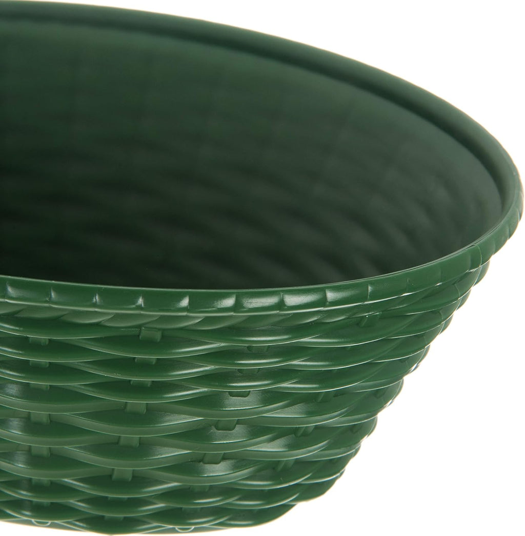 Oval Serving Basket, 9" x 6", Green, Pack of 12 K740424