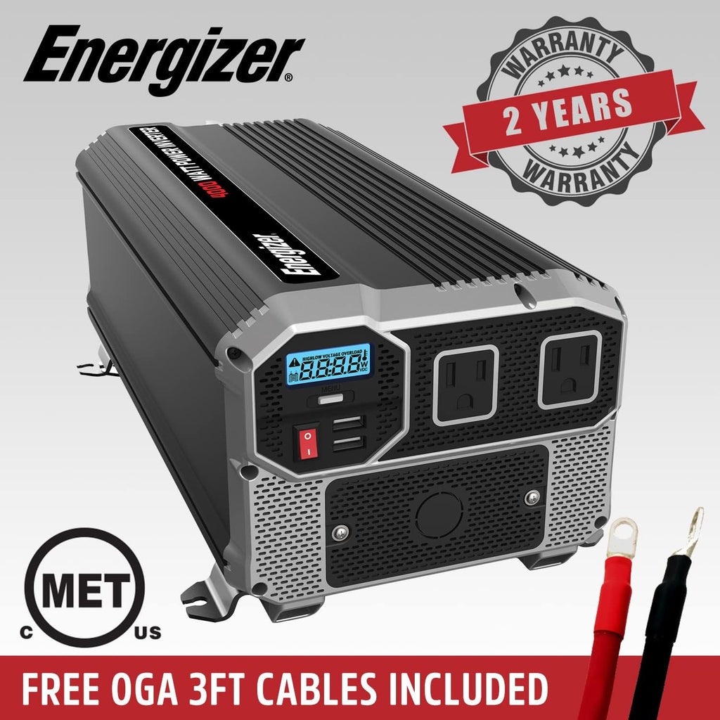 2000 Watts Power Inverter, 12v to 110v, Two AC Outlets, Two USB Ports, DC to AC Converter S3044