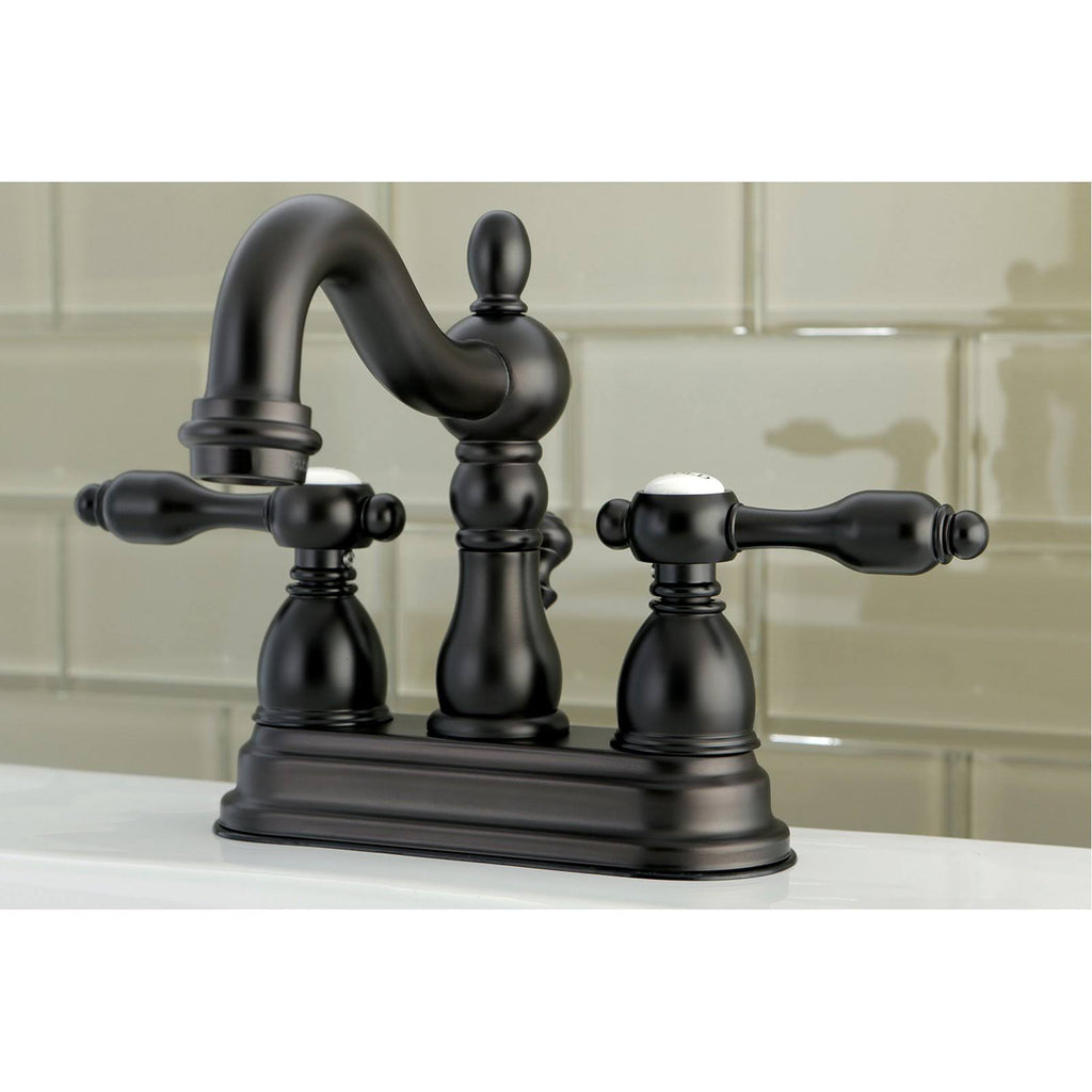 Polished Chrome Center Lavatory Faucet with Brass Pop-Up B6098
