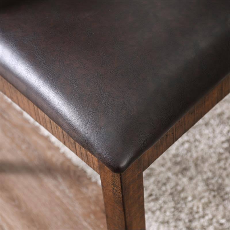 Faux Leather Dining Chair in Walnut (Set of 2) L69528