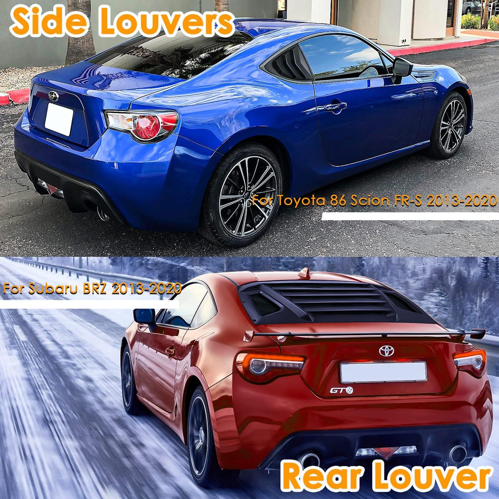 Side & Rear Window Louver ABS Matte Black J5294