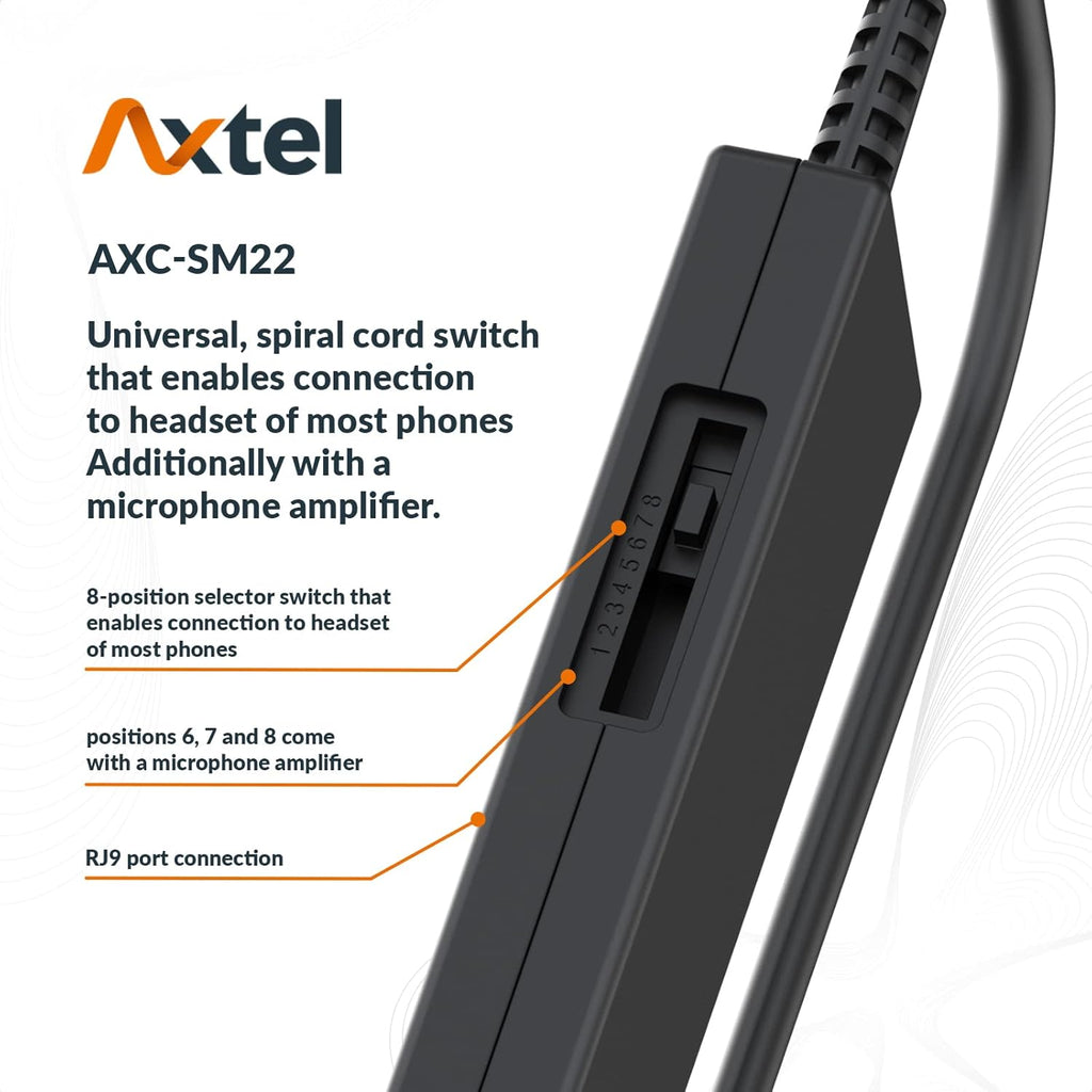 Headset with Noise Cancelling for IP Desk Phones - Black X8901