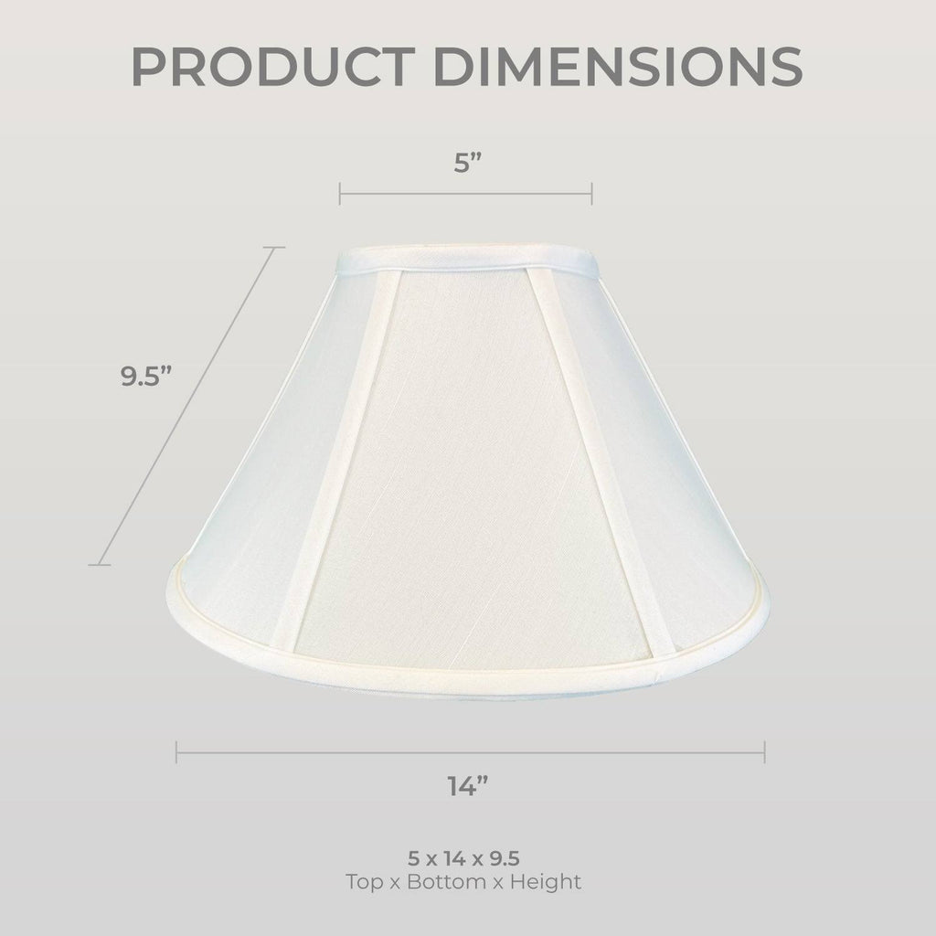 White Coolie Empire Lamp Shade, 5x14x9.5, Set of 2 D404