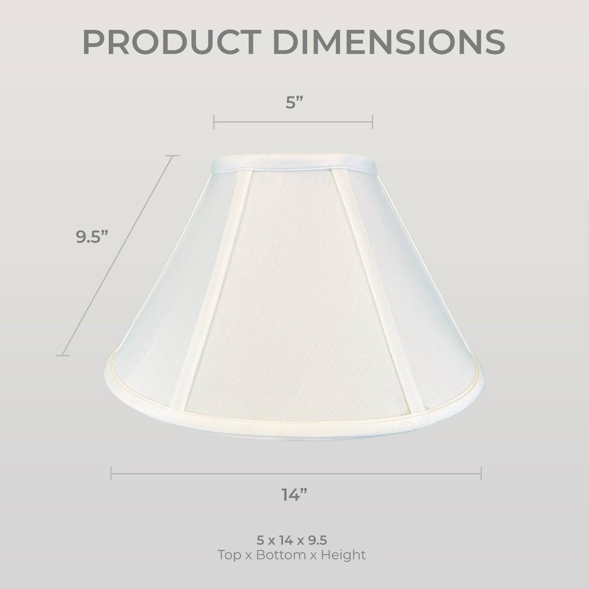 White Coolie Empire Lamp Shade, 5x14x9.5, Set of 2 D404