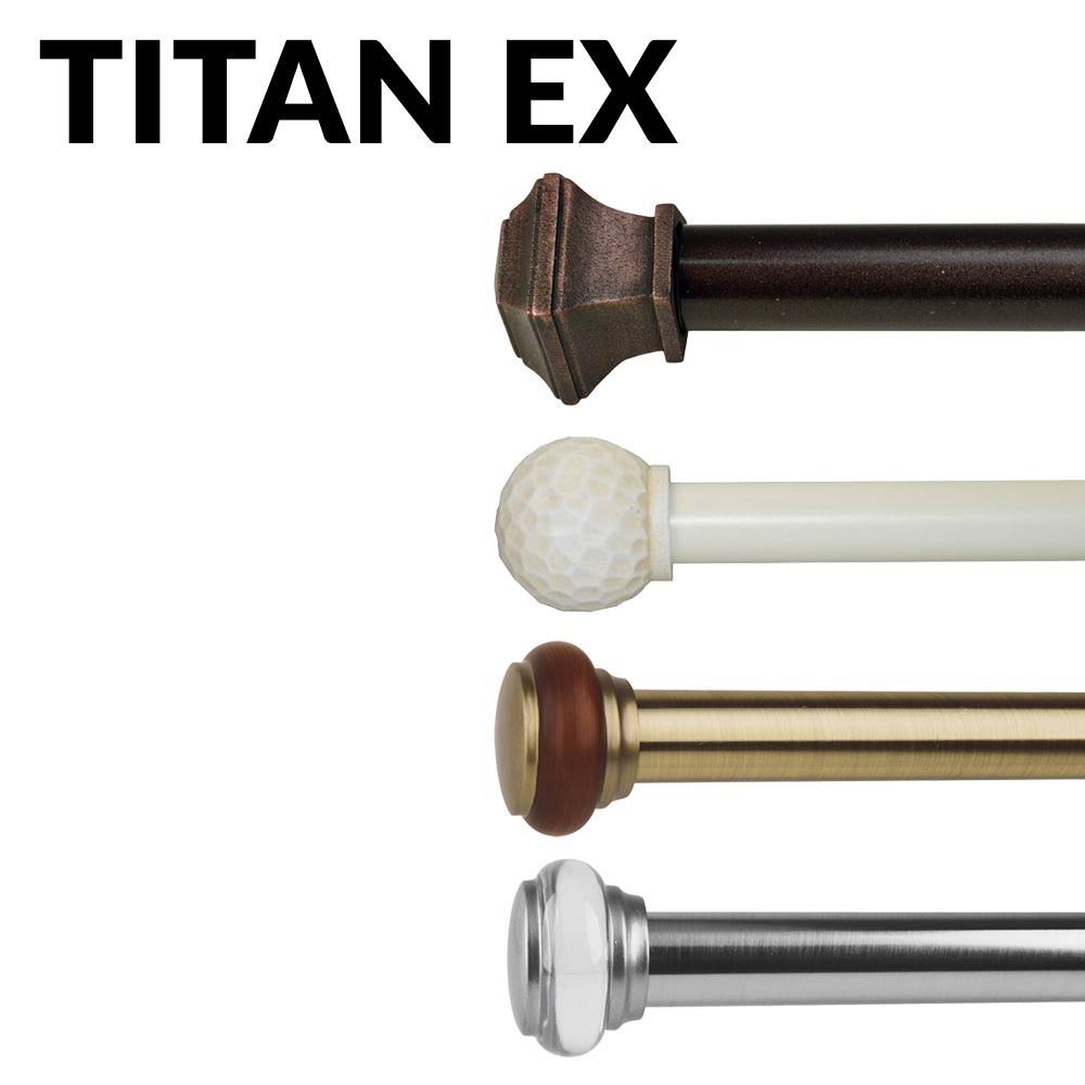 1 1/8x22 Rod Set with Finial Brushed Nickel S223