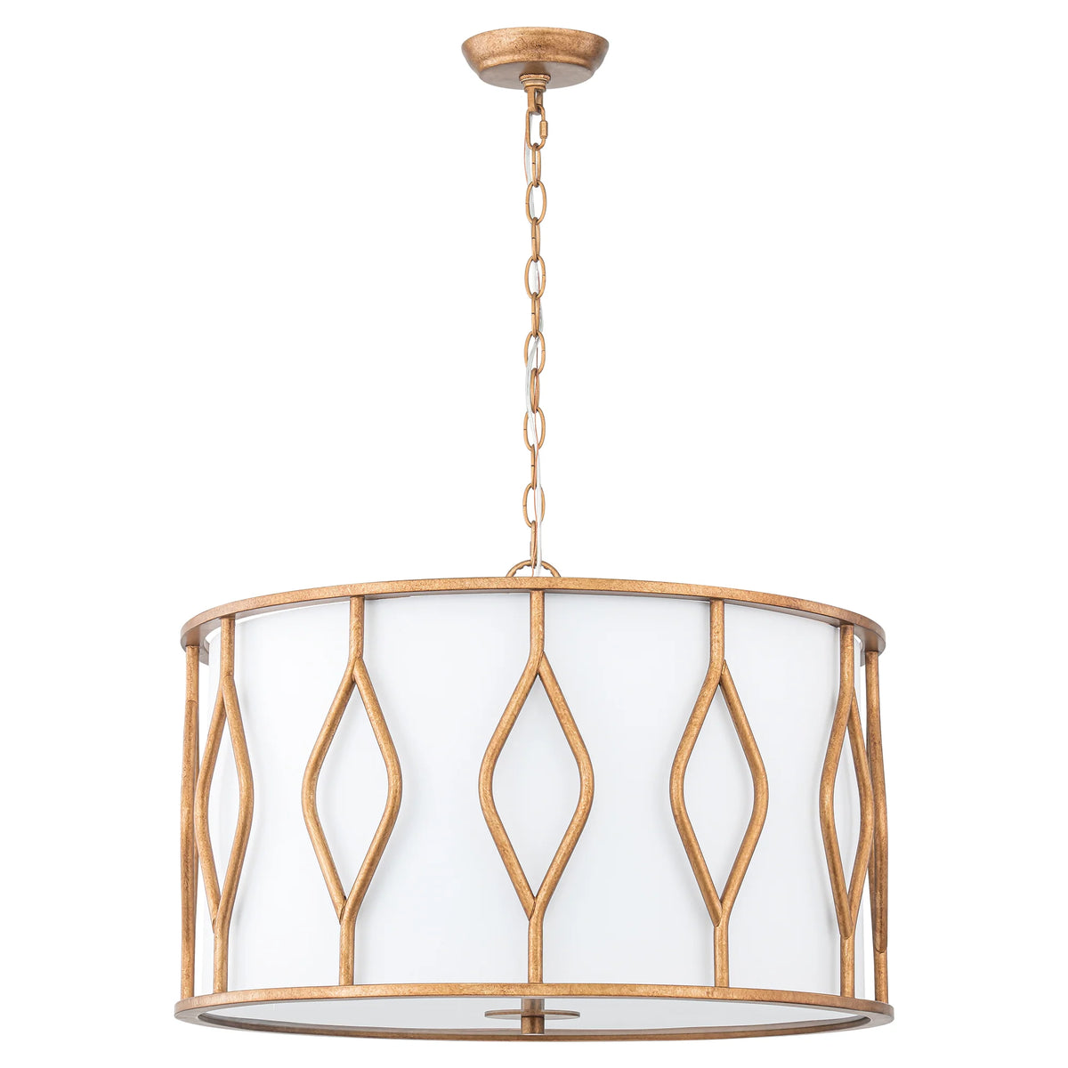 4-Light Dimmable Drum Industrial Chandelier V776